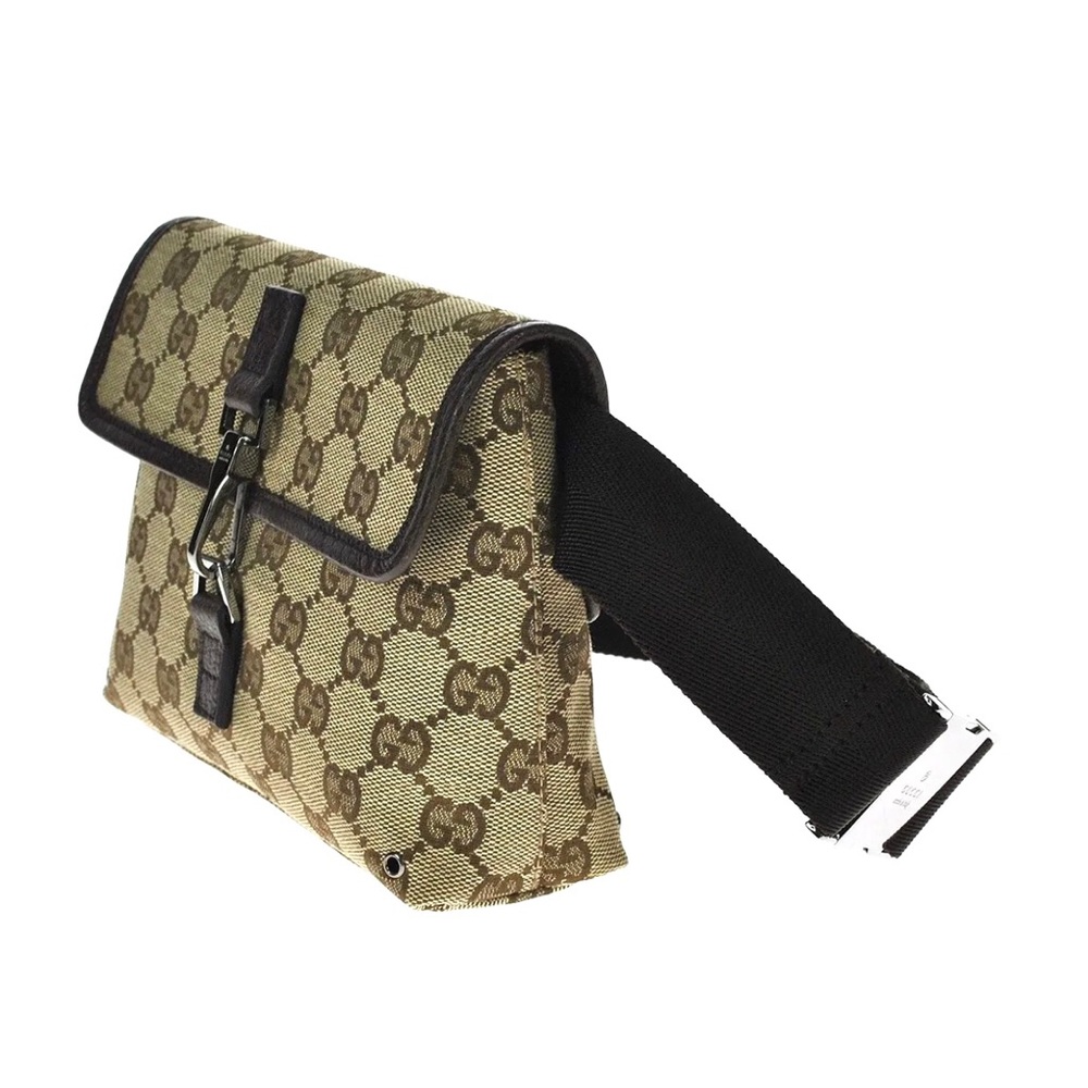 Authentic Gucci brown monogram canvas waist bag fanny pack bum bag - Picture 4 of 14